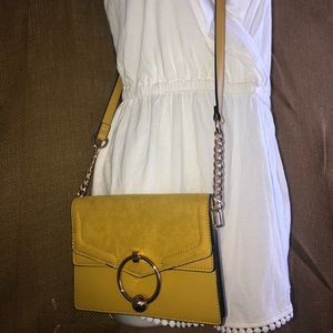 Pear leather/suede crossbody